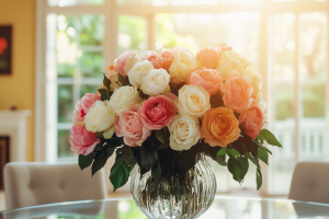 arreglo floral de imitación