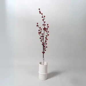 35 Inch Artificial Ilex Verticillata Branch - Wine Red