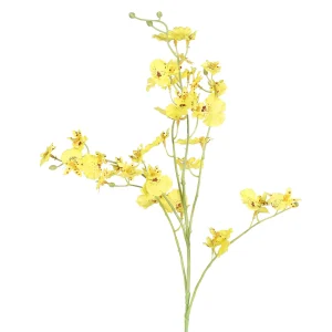 37″ Oncidium Orchid Silk Flower Stem Yellow