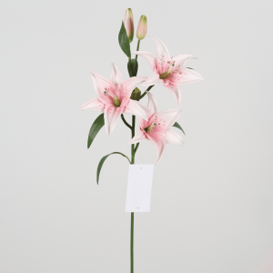 69 cm artificial soft pink lily stem with buds 2 manufacturer