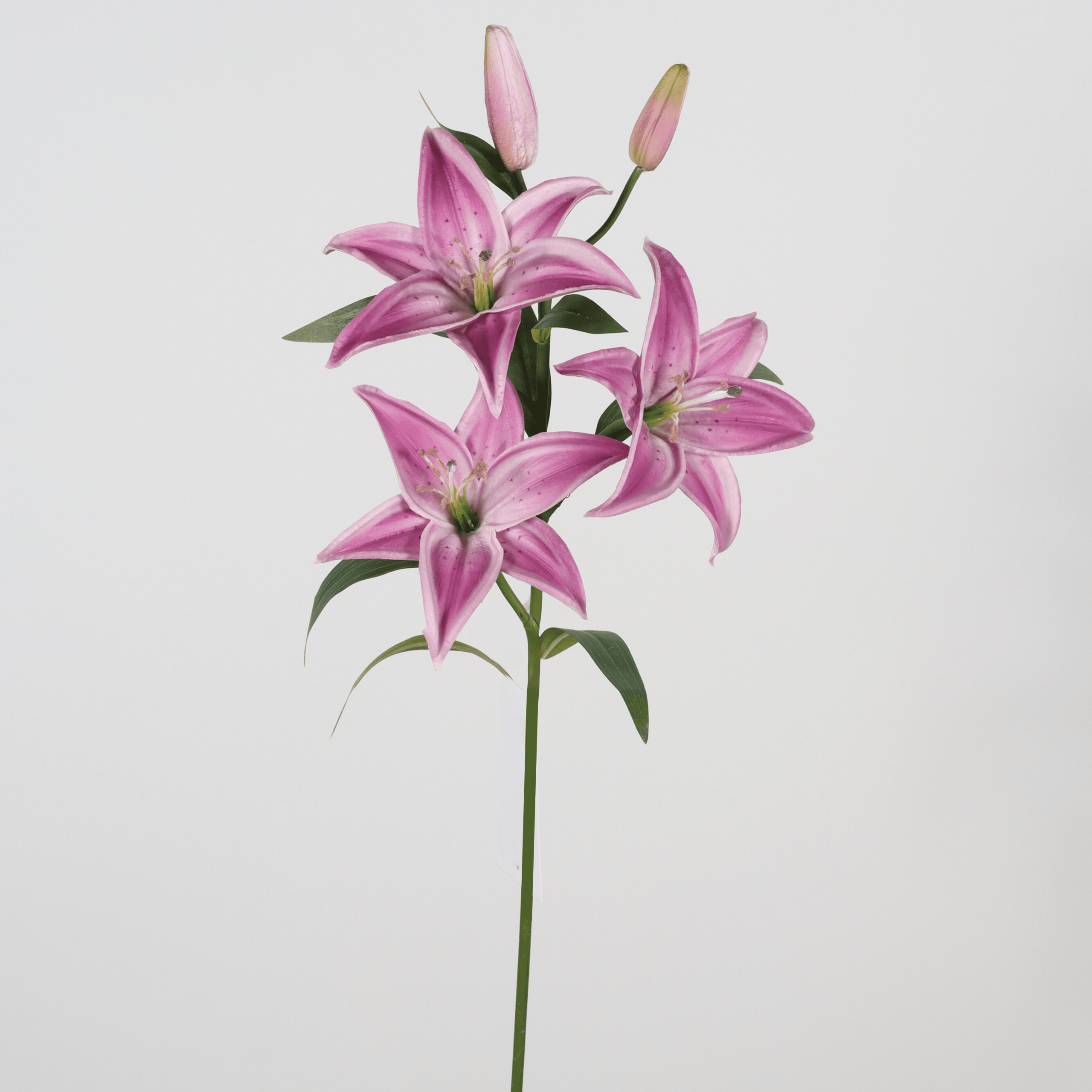 China 69 cm artificial soft pink lily stem with buds manufacturer in China
