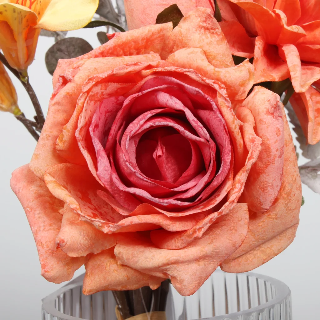 43cm Artificial Rose & Dahlia Vintage Bouquet 26STB360003 details