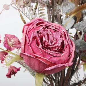 53cm Artificial Vintage Rose Mixed Bouquet 26STB360002 details