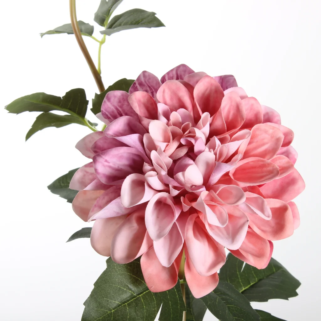 Tallo artificial de dalia de 2 cabezas de 69 cm 26STD376002 detalles2