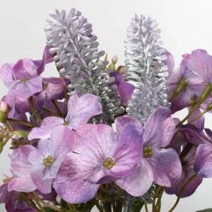 23cm Artificial Hydrangea Glitter Potted Plant details