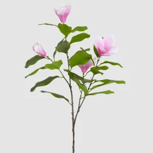 104cm Artificial White&Pink Magnolia Flower stem D523-1