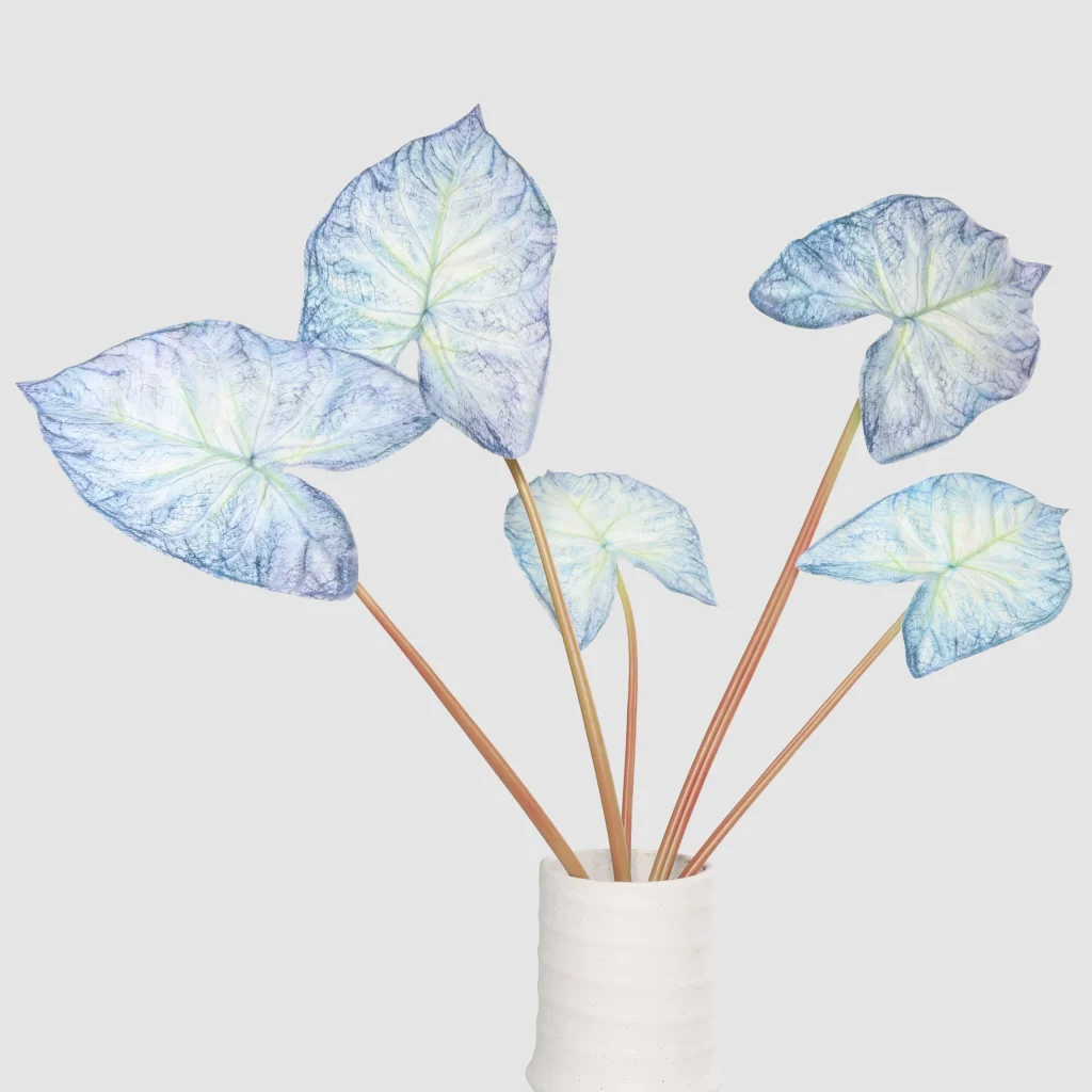 79cm Artificial Blue White Caladium Plant 25STB412015-13