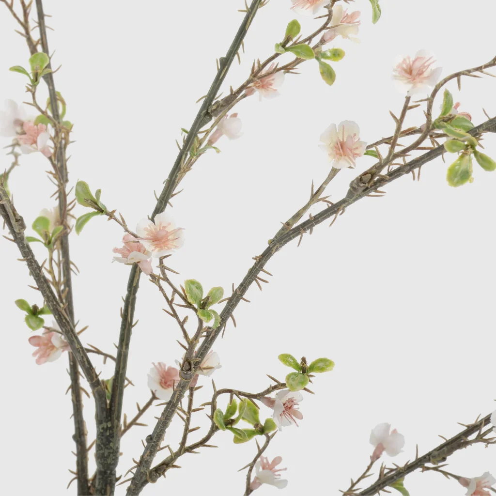 109cm Artificial Delicate Wild Blossom Branch – Long Stem Faux Floral