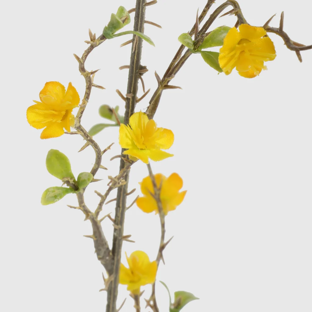 109cm Artificial Delicate Wild Blossom Branch – Long Stem Faux Floral