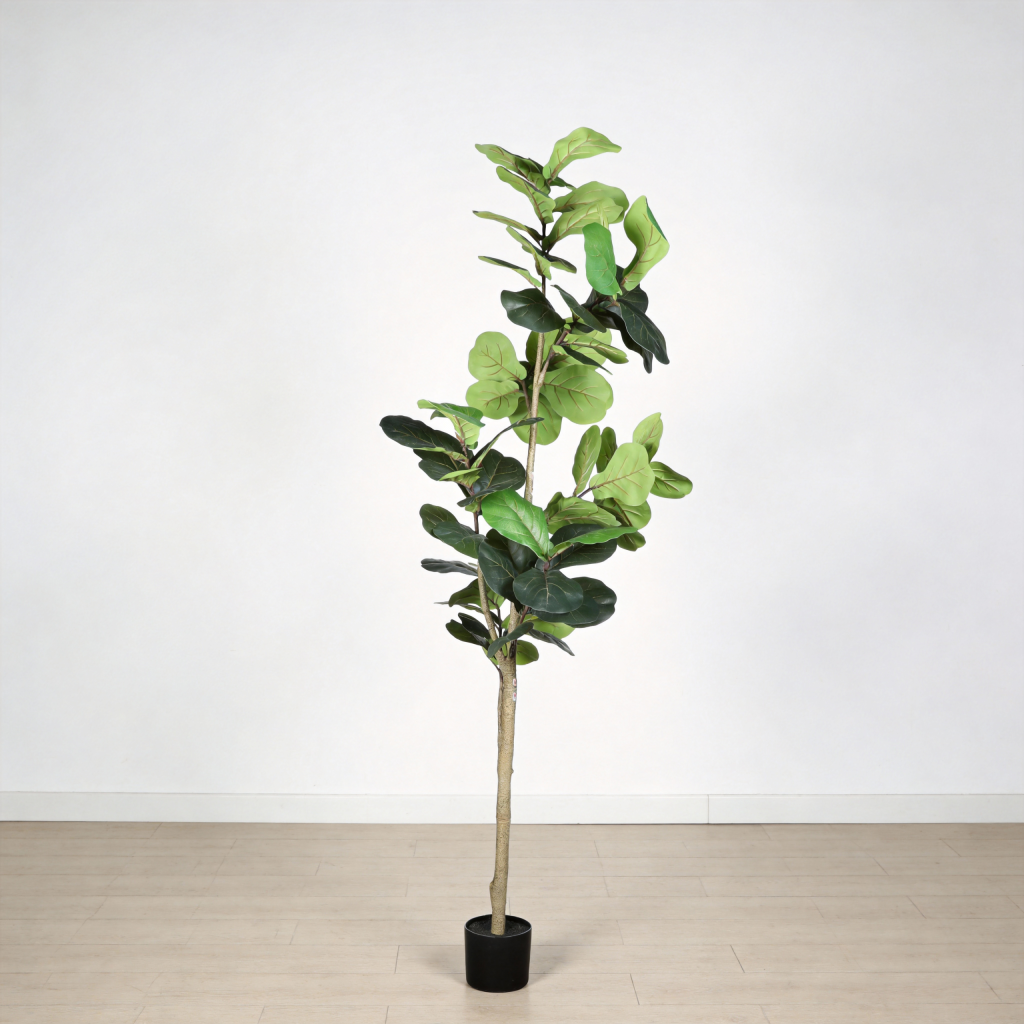 210cm Tall Artificial 3-Trunk Fiddle Leaf Fig Tree