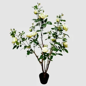 150cm Artificial White Rose Tree