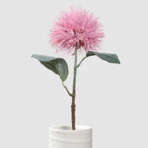 54cm Artificial Flocked Dandelion Pompom Stem