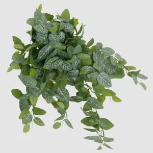 40cm Artificial Net Pattern Grass Pot in White Planter