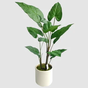 74cm Artificial Anthurium Leaf Plant in White Pot 25STP412019-1