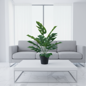artificial Monstera plant potted