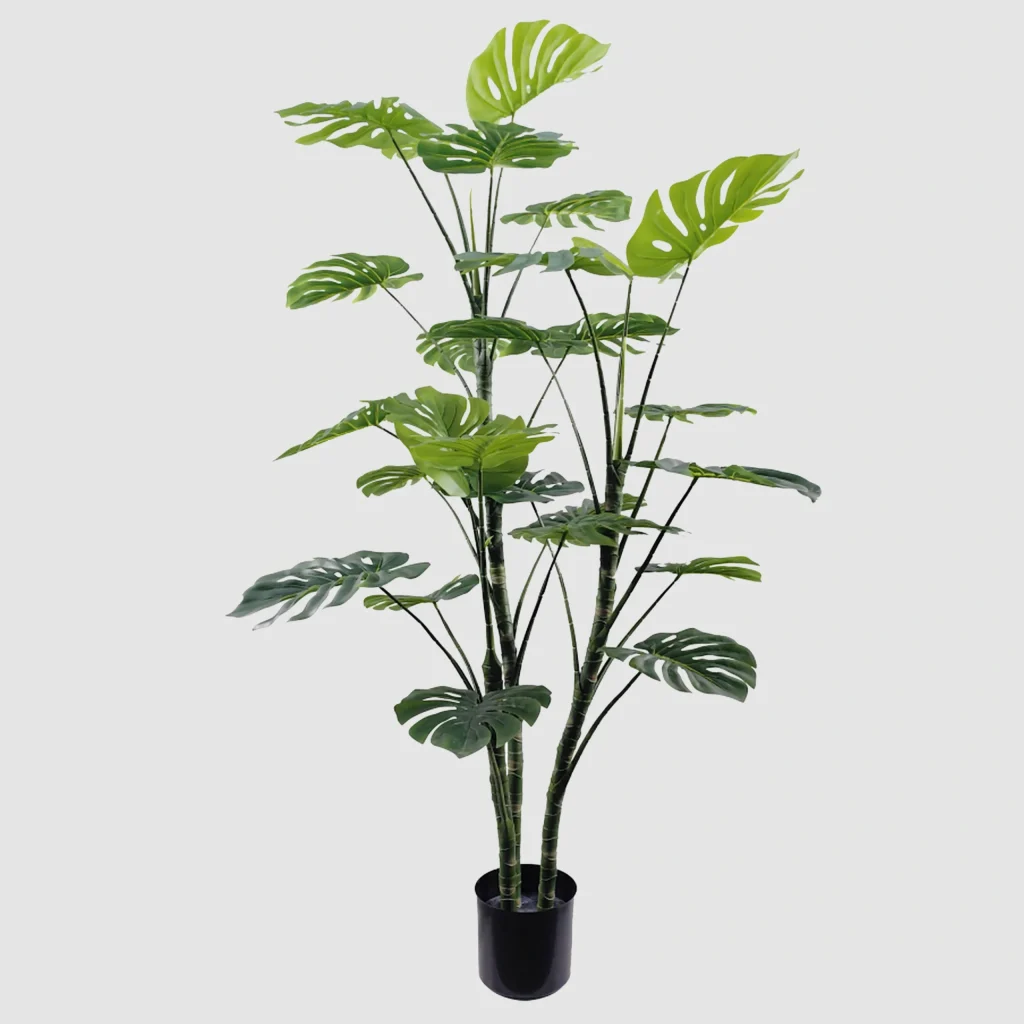 Planta Monstera Artificial de 3 Troncos y 27 Hojas de 150 cm 24STS402222