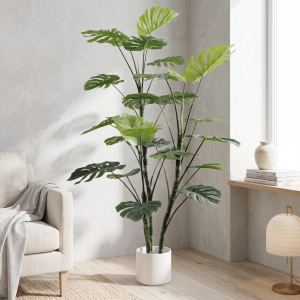 Planta Monstera Artificial de 3 Troncos y 27 Hojas de 150 cm 24STS402222