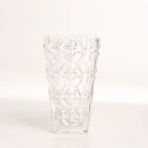 18cm Square Wine Glass Style Vase
