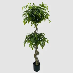152cm Artificial Mini-Leaf Banyan Topiary Tree