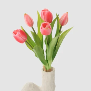 30cm Artificial 5-Head Tulip Bouquet