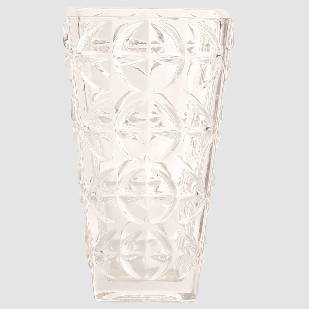 18cm Square Wine Glass Style Vase