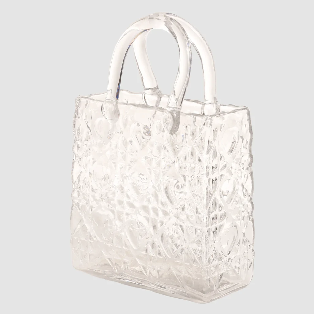 30cm Decorative Glass Vase Handbag Shape