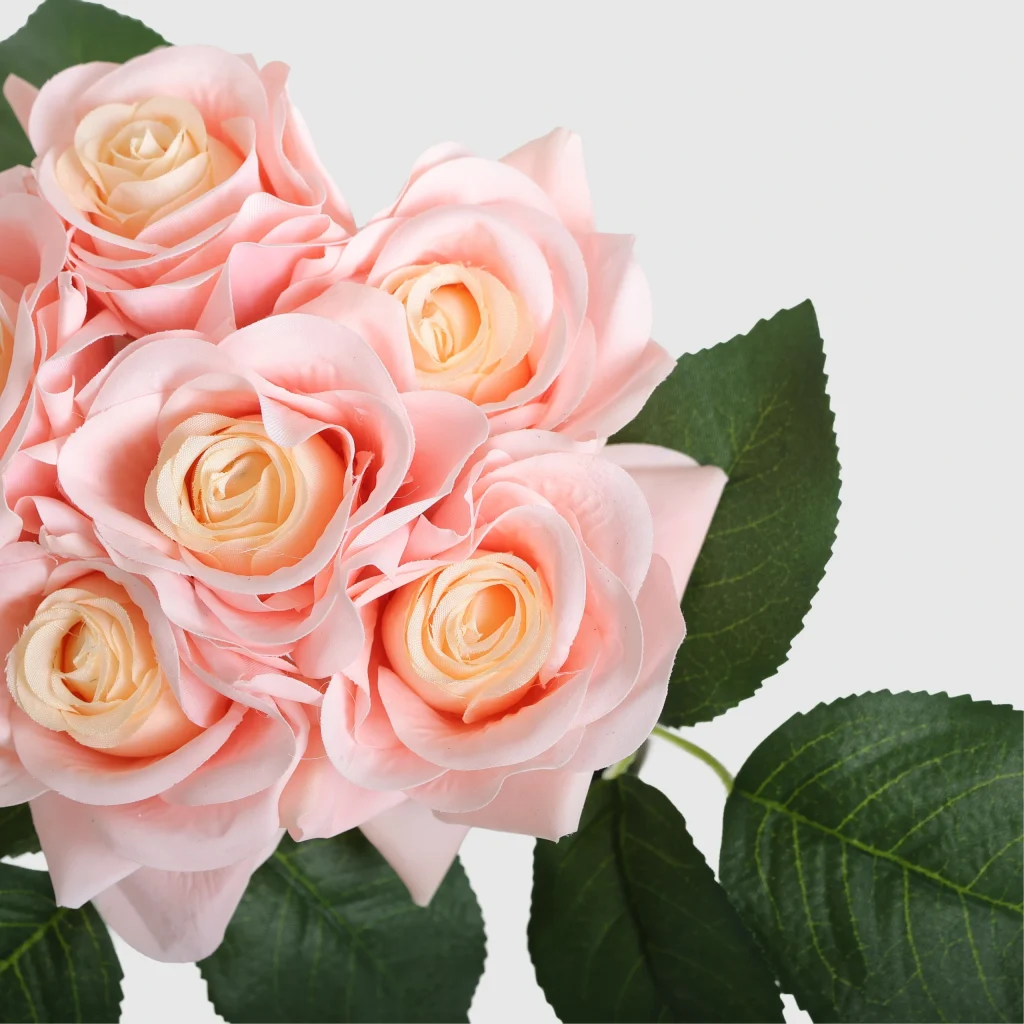 29cm Artificial Real Touch Rose Bouquet-2