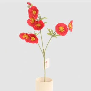 65cm Artificial Poppy Stem