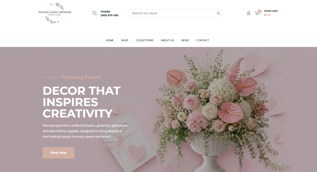 9.Western Global Importers artificial flower manufacturer