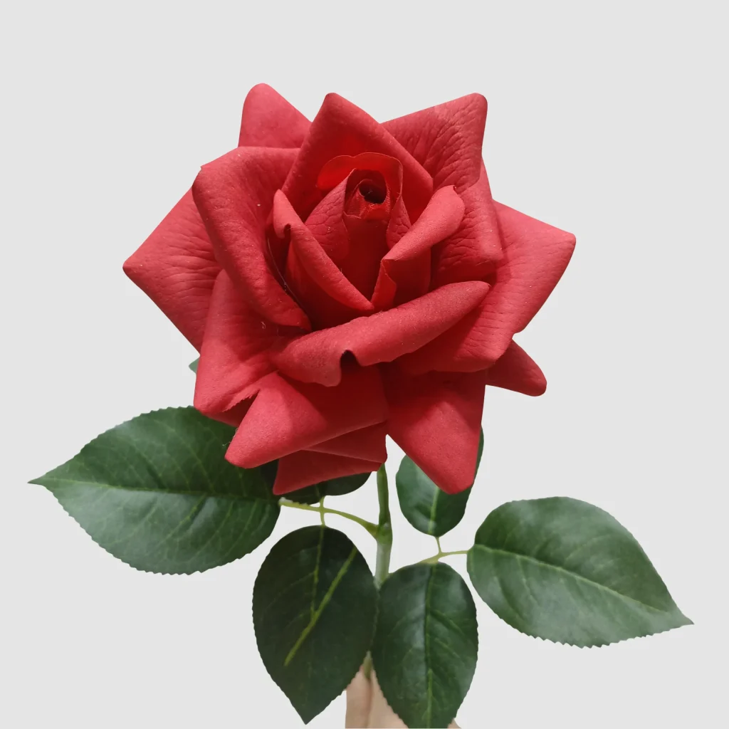 Tallo de rosa hidratada artificial Real Touch de 75 cm 26STD358001