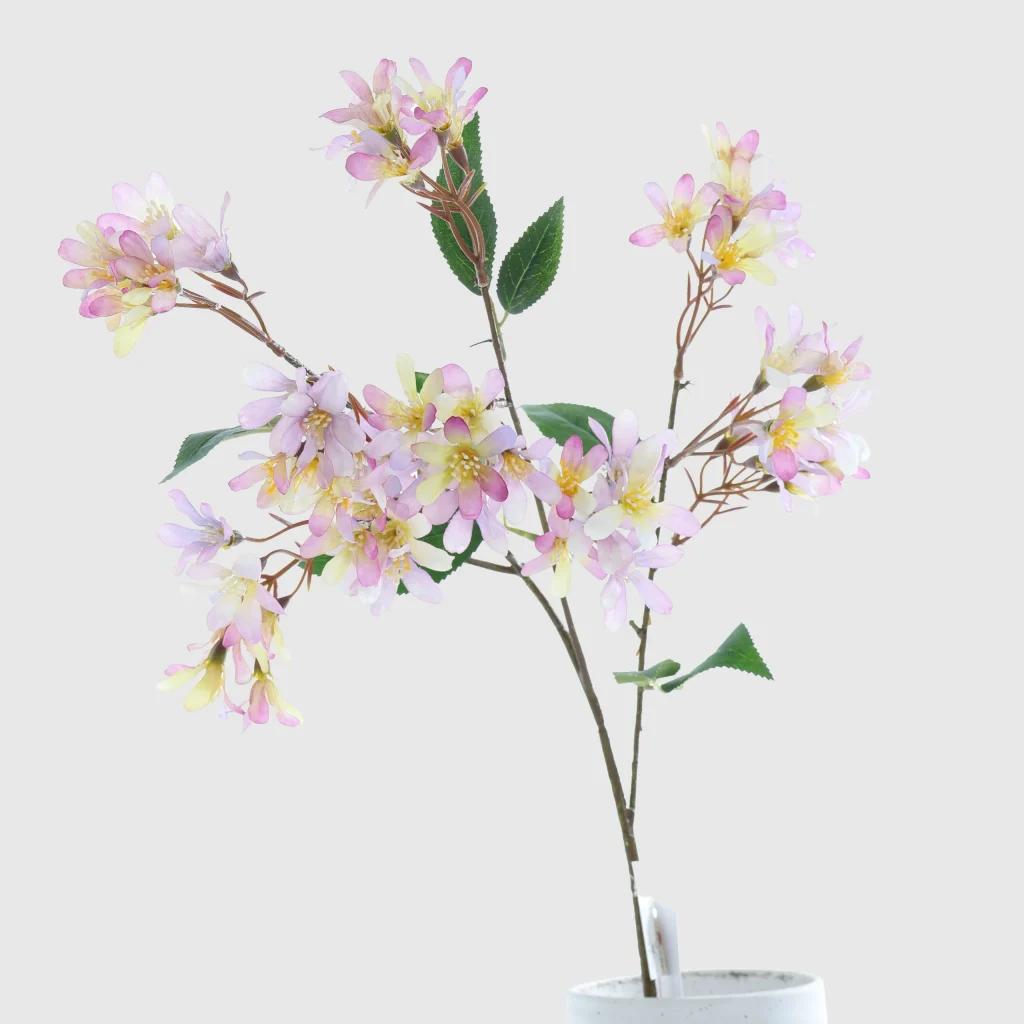 73cm Artificial White Lilac Stem 26STD607016 (2)