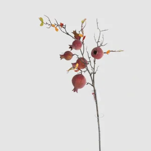 82cm Artificial Pomegranate Autumn Leaf Branch 26STD636011-3