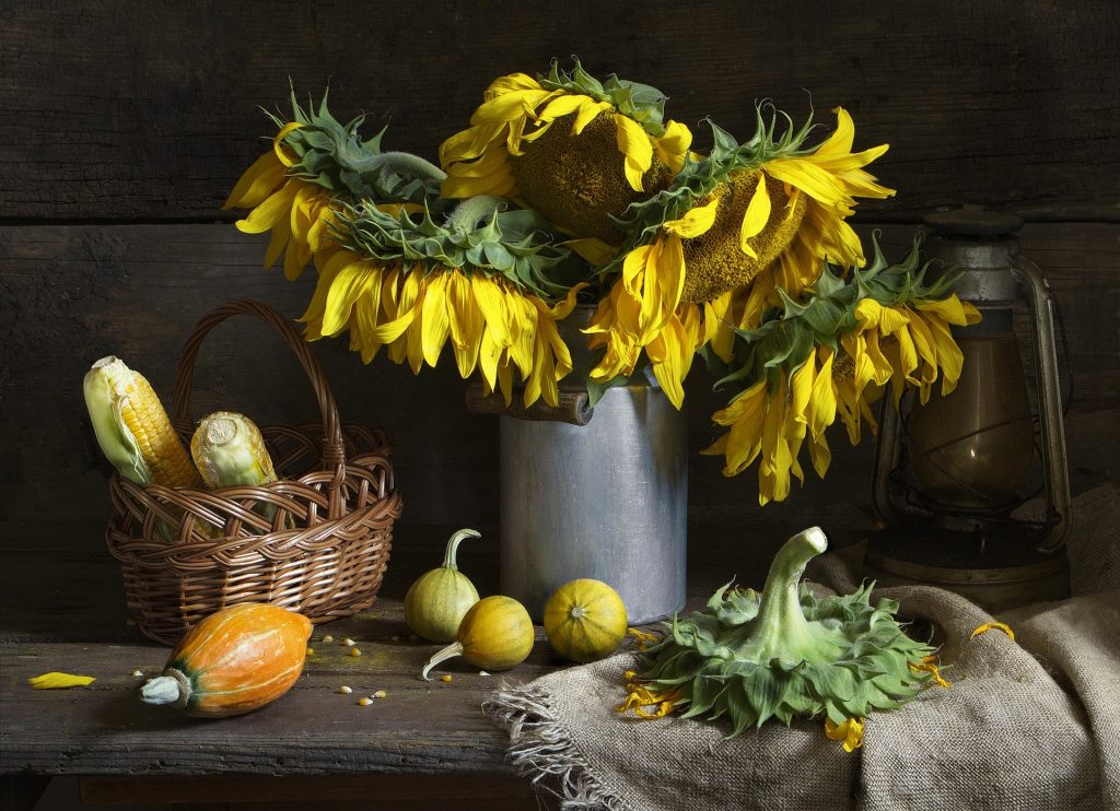 Fall harvest and Halloween artificial flowers