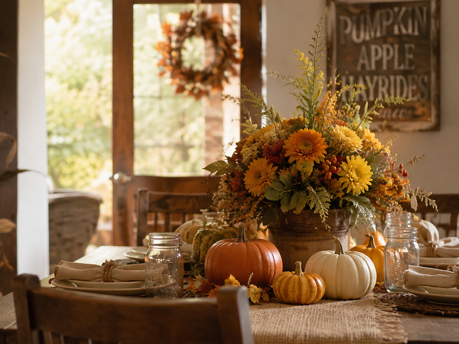 fall harvest faux flowers